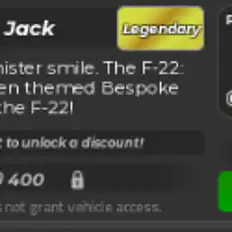 F-22 Raptor Grinning Jack - War Tycoon
